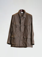 Chocolate Linen Safari Jacket