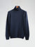 Navy Boucle Roll Neck Knit Gran Sasso