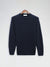 Navy Cable Boucle Crew Neck Gran Sasso