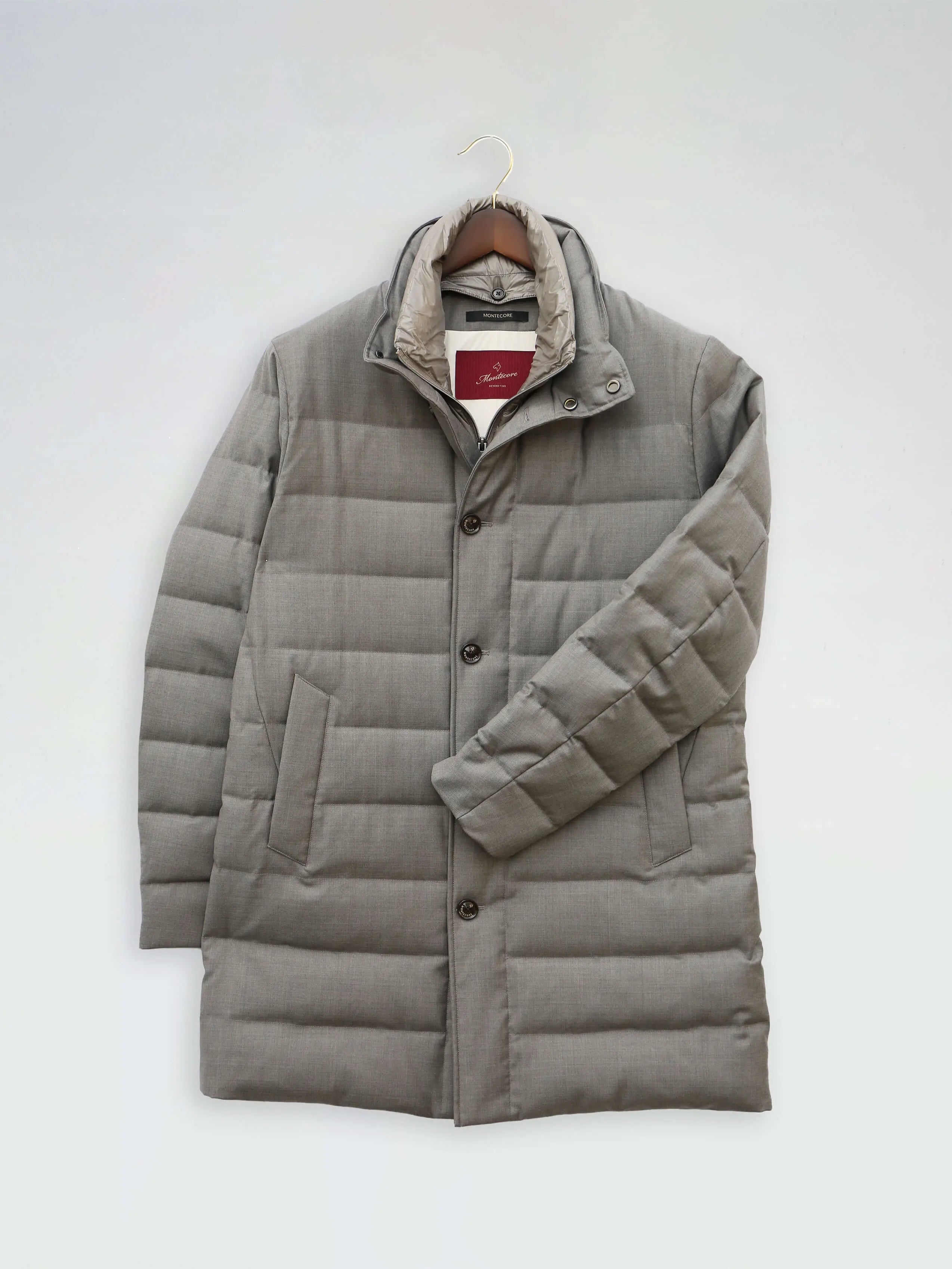 Down filled wool coat online